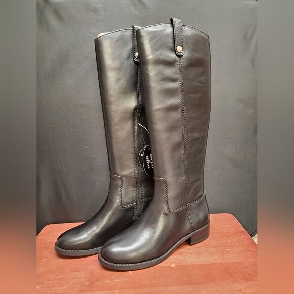 FAWNE International Concepts Size 5.5 M Black Leather Riding Boots - Picture 1 of 11